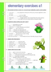 English Worksheet: To be. Numbers. Have got . Elementary exercises. A1