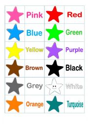 English Worksheet: Colors (memory game)