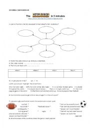 English Worksheet: the history of rugby in 5 minutes part 1