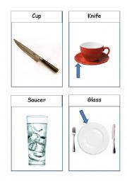 English Worksheet: Trail of Kitchen Items