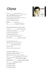 English Worksheet: Diana by Paul Anka