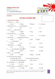 English Worksheet: Extra Exercise