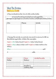 English Worksheet: Meet the Browns Third Hour