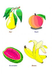 English Worksheet: Fruits