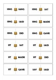 Irregular verbs dominoes (set 1 out of 5)