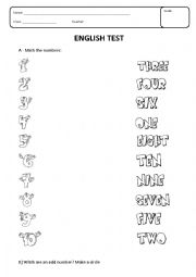 Match the numbers