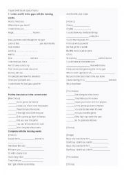 English Worksheet: Song: Blank Space by Taylor Swift