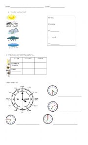 QUIZZ, WEATHER AND TIME