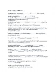 English Worksheet: The big bang theory off the hook