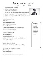 English Worksheet: Coun On Me