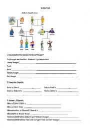 English Worksheet: FAMILY TREE