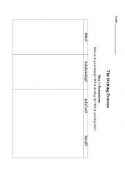 English Worksheet: Writing Process Worksheet