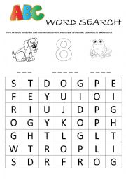 Alphabet Word Search (D, E, F)