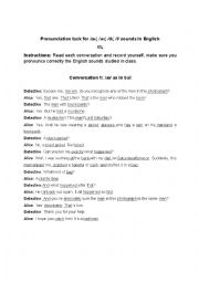 English Worksheet: Pronunciation Task to practice some sounds in English