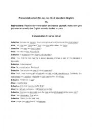 English Worksheet: Pronunciation Task to practice some sounds in English