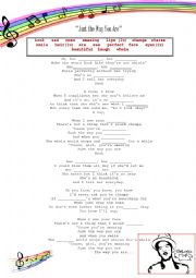 English Worksheet: Just the way you are - Bruno Mars