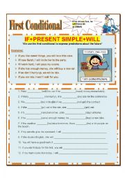 English Worksheet: FIRST CONDITIONAL