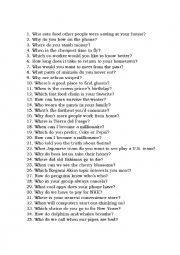 What where who when why and how questions