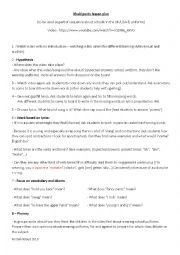 English Worksheet: Khaki pants song (video) lesson plan