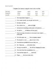 English Worksheet: Vocabulary