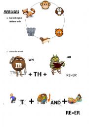 English Worksheet: Family Rebuses