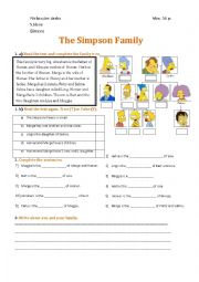 English Worksheet: Simpshon family 