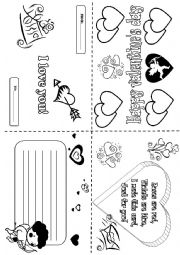 English Worksheet: St Valentines postcard