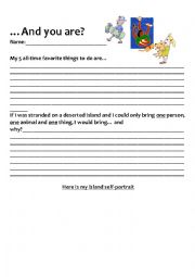 English Worksheet: Get to know you Intro Activity