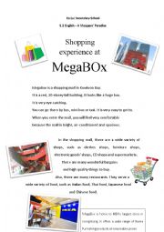 English Worksheet: Shopping Experience at MegaBox