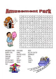 English Worksheet: amusement park