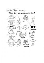 English Worksheet: clothes