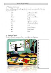 English Worksheet: Classroom objects