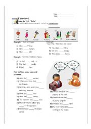 English Worksheet: To Be