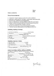 English Worksheet: Pop Quiz Count/Non Count 