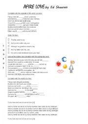 English Worksheet: Afire Love by Ed Sheeran