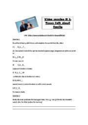 English Worksheet: Teenagers talk about family 