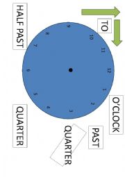 English Worksheet: CARDBOARD CLOCK