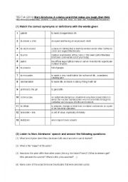 English Worksheet: TED talk: Marc Abrahams (A science award that makes you laugh, then think)
