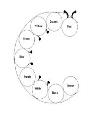 English Worksheet: Drawing of a worm