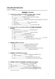 English Worksheet: exam