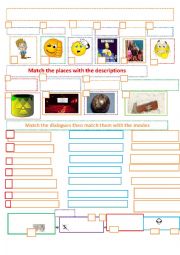 English Worksheet: spoken experssions and plot lines