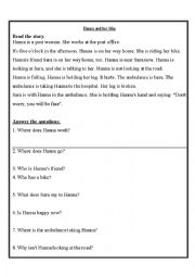 English Worksheet: hana