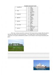 English Worksheet: Describing different places using the new words