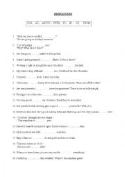 English Worksheet: Prepostions