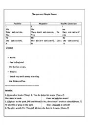 English Worksheet: The Present Simple Tense