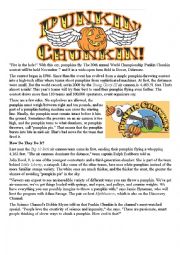 English Worksheet: Punkin Chunkin