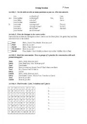 English Worksheet: Group Session 7 Form