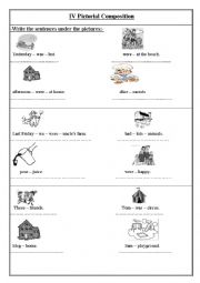 English Worksheet: pictorial composition