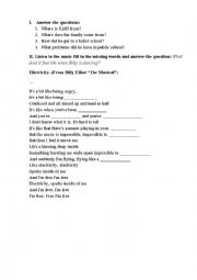 English Worksheet: BillyElliot Comprehension