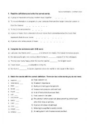 English Worksheet: Vocabulary Practice